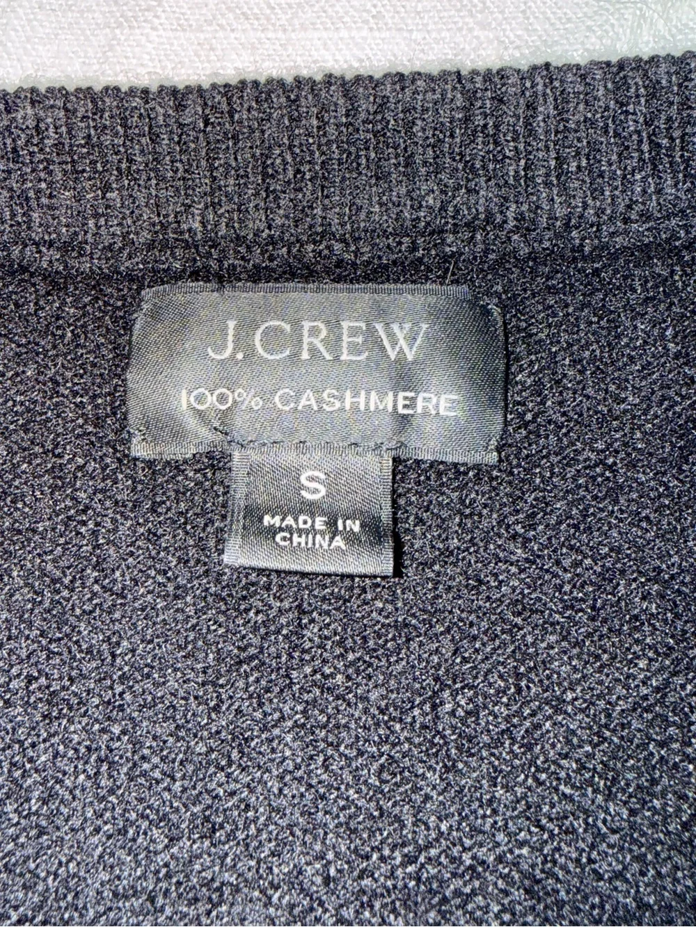 J.Crew Black Crewneck 100% Cashmere Sweater  -Small